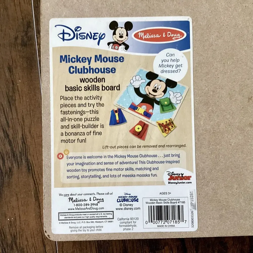 Melissa & Doug Mickey Mouse Clubhouse Wooden Basic Skills Board